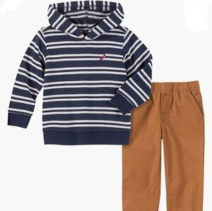 Nautica Boys 2 PCS Includes Pullover Hoodie & Pant Size 12M NWT